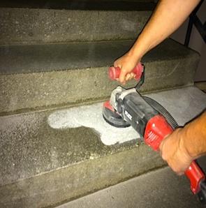 Čištění žulových schodů