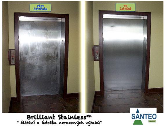 Čištění nerezového výtahu