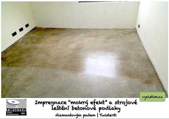 Čištění litého betonu