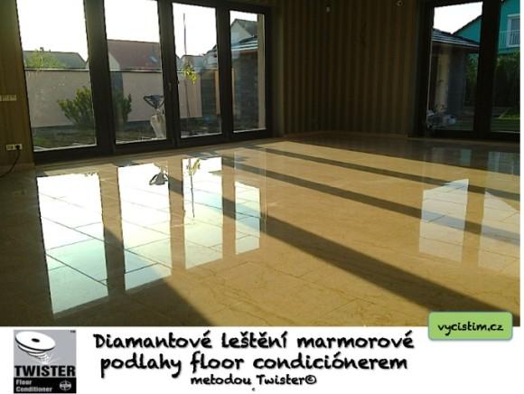 Čištění mramorových schodů