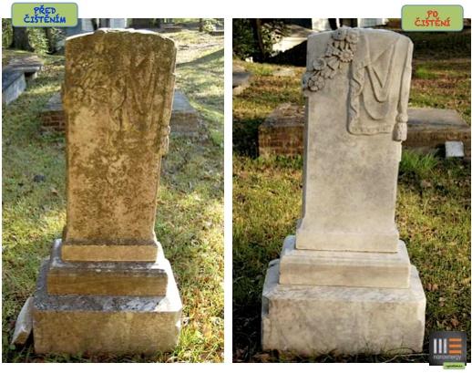 Čištění žulových pomníků